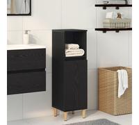 Armoire de salle de bain vidaXL en chêne noir 30x30x100 cm en bois d'ingénierie