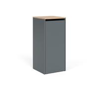 Armoire de salle de bain Vicco Viktor Anthracite/chêne doré 40.2x88.2cm avec panier à linge, Model 55163