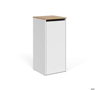 Armoire de salle de bain Vicco Viktor Blanc/Artisan 40.2x88.2cm avec panier à linge, Model 57508