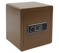 Armoire de sécurité - Coffre-fort biométrique avec serrure à empreinte digitale e secours - Pour l'argent liquide et les objets de valeur - Coffee Gold