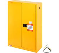 Armoire de sécurité pour liquides inflammables, 45 Gal, armoire de stockage pour liquides inflammables en acier laminé à froid, 42,9 x 18,1 x 65,2 pouces, antidéflagrant, avec 2 étagères réglables