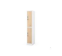 Armoire de sécurité pour vêtements de travail, individuelle, 2 compartiments avec tringle, blanc/chêne Sonoma 316,5 x 1850 x 450 mm