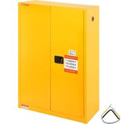 Armoire de sécurité VEVOR pour liquides inflammables, 45 Gal, armoire de stockage pour liquides inflammables en acier laminé à froid, 42,9 x 18,1 x 65,2 pouces, antidéflagrant, avec 2 étagères réglabl