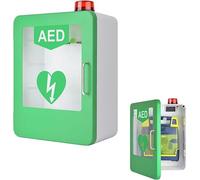 Armoire de stockage de défibrillateur AED, Boîte d'alarme de défibrillation cardiaque en plastique mural, Armoire de premiers soins, Position du clapet réglable, Commande à double interrupteur, Convie