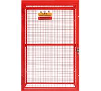 Armoire de stockage pour bouteilles de gaz KuKoo, capacité 6 bouteilles de 19 kg, pliable, en acier, de couleur rouge, avec serrure