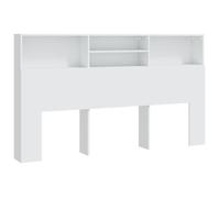 Armoire de tête de lit - BIGBEN - BIB001 - Blanc - Bois d'ingénierie - 180x19x103,5 cm