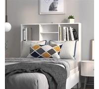 Armoire de tête de lit Blanc 100x19x103,5 cm Blanc G