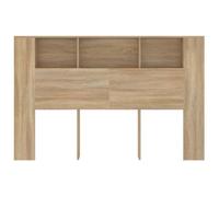 Armoire de tête de lit - ESTINK - Chêne sonoma - 160x18,5x104,5 cm - Marron - Contemporain