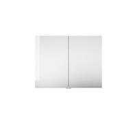 Armoire de toilette burgbad Eqio avec applique LED et éclairage du plan de toilette, 2 portes, 1000x800x170mm, SPGT100F6584, Corps: Gris foncé mat