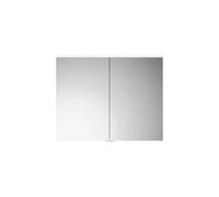 Armoire de toilette burgbad Eqio avec applique LED et éclairage du plan de toilette, 2 portes, 1000x800x170mm, SPGT100F2009, Corps: Blanc brillant