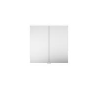 Armoire de toilette burgbad Eqio avec applique LED et éclairage du plan de toilette, 2 portes, 800x800x170mm, SPGT080F6582, Corps: Blanc Mat