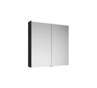 Armoire de toilette burgbad Eqio avec applique LED et éclairage du plan de toilette, 2 portes, 800x800x170mm, SPGT080F2010, Corps: Gris brillant