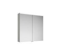 Armoire de toilette burgbad Eqio avec applique LED et éclairage du plan de toilette, 2 portes, 800x800x170mm, SPGT080F2009, Corps: Blanc brillant