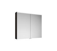 Armoire de toilette burgbad Eqio avec applique LED et éclairage du plan de toilette, 2 portes, 900x800x170mm, SPGT090F2010, Corps: Gris brillant