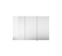 Armoire de toilette burgbad Eqio avec applique LED et éclairage du plan de toilette, 3 portes, charnières centrales à gauche, 1200x800x170mm, SPGT120RF6582, Corps: Blanc Mat