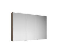 Armoire de toilette burgbad Eqio avec applique LED et éclairage du plan de toilette, 3 portes, charnières centrales à droite, 1200x800x170mm, SPGT120LF3180, Corps: Décor Cachemire Chêne