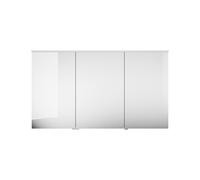 armoire de toilette burgbad Eqio avec éclairage LED à poser, 3 portes, charnières centrales à droite, 1400x800x170mm, SPGS140LF6583, Corps: Gris clair mat