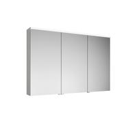 armoire de toilette burgbad Eqio avec éclairage LED à poser, 3 portes, charnières centrales à droite, 1200x800x170mm, SPGS120LF2009, Corps: Blanc brillant