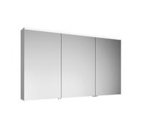 armoire de toilette burgbad Eqio avec éclairage LED à poser, 3 portes, charnières centrales à gauche, 1400x800x170mm, SPGS140RF2009, Corps: Blanc brillant