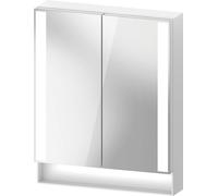 Armoire de toilette Duravit Collection One, champs lumineux latéraux, 600x155x750mm, QA7150018181010, Couleur: Blanc mat/FR Fiche d'alimentation/avec éclairage intérieur