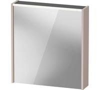 Duravit D-Code armoire à glace DC7105L91911000 650x700 mm, Taupe Matt , avec éclairage et prise E