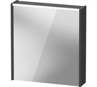 Duravit D-Code armoire à glace DC7105L49492000 650x700 mm, Graphit Matt , avec éclairage et prise J