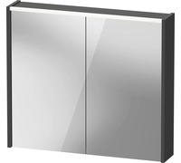 Armoire de toilette Duravit D-Code, prise type J (CH, LI), 2 portes, champ lumineux LED en haut, 800x700mm, 6 W, DC7106049492000, Couleur: Graphite mat