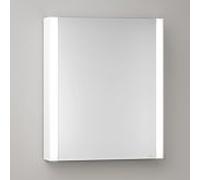 Armoire de toilette KEUCO Somaris avec éclairage 14501511101 65x73,5x13 cm, montage mural, porte 2000 , miroir chauffant, charnières à droite, blanc mat
