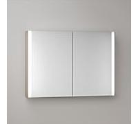 Armoire de toilette KEUCO Somaris avec éclairage 14503852100 100 x 71 x 12,7 cm, décor chêne clair, 2 portes, saillie murale