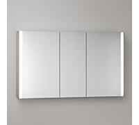KEUCO SOMARIS armoire de toilette murale 3 portes, avec miroir chauffant, 1200mm, 14504853101, Couleur: Décor chêne clair