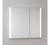Armoire de toilette KEUCO Somaris avec éclairage intégré 14512002201, 80 x 71 x 11,5 cm, miroir, 2 portes, fixation murale, asymétrique, miroir chauffant