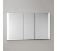 Armoire de toilette KEUCO Somaris avec éclairage intégré 14514003101 120 x 71 x 11,5 cm, murale, 3 portes, miroir chauffant.