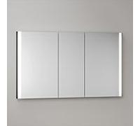 KEUCO SOMARIS Armoires de toilette encastrables 3 portes, 1200mm, 14514373100, Couleur: Noir Mat