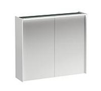 Laufen Lani - Armoire miroir avec éclairage LED, 71x82x21 cm, 2 portes, blanc mat H4037621122601
