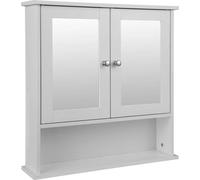Armoire de toilette murale blanche 56 cm, suspendue, avec miroir