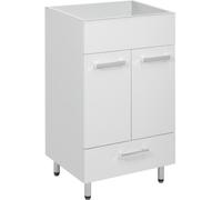 Armoire de toilette pour lavabo 50 x 40 cm Blanc brillant avec tiroir