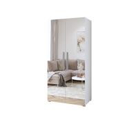Armoire design 100 cm 2 portes avec grands miroirs collection JUPITER