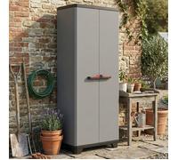 Armoire d'Extérieur Cochrane Dmora, en Plastique Gris 39x68x173h cm