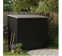 Armoire d'Extérieur Gander Dmora en Plastique Noir 71 5x132x113 5h cm