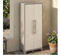 Armoire d'Extérieur Grimsby Dmora en Plastique Marron Sable 44x80x182h cm