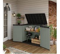 Armoire d'Extérieur Napanee Dmora en Plastique Vert 80x140x120h cm