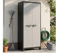 Armoire d'Extérieur Oshawa Dmora en Plastique Gris 44x80x182h cm