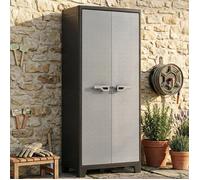 Armoire d'Extérieur Oshawa Dmora en Plastique Gris 44x80x182h cm