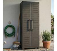 Armoire d'Extérieur Terrebonne Dmora en Plastique Noir 45x65x182h cm