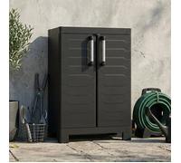 Armoire d'Extérieur Terrebonne Dmora en Plastique Noir 45x65x97h cm