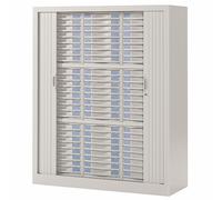 Armoire Discretis 3 colonnes - 72 tiroirs - Gris