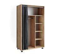 Armoire Doros, 100x168cm ouvert, avec roulettes, Sonoma, Vicco 40592