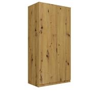 Armoire double style scandinave chambre à coucher - HUCOCO - 90x50x180 - 2 portes - Dressing - Chêne