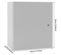 Armoire électrique d'extérieur - Boîtier de dérivation mural 45 x 50 x 25 cm - Boîtier métallique - Indice de protection IP65 - Verrouillable - Résistance aux chocs IK08 - Pour usage intérieur et exté