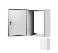 Armoire électrique en acier avec serrure, 30 x 40 x 20 cm, boîte de | Pour la maison, le jardin, l'atelier, le garage, l'industrie, le chantier, le camping, la cour, les installations extérieures